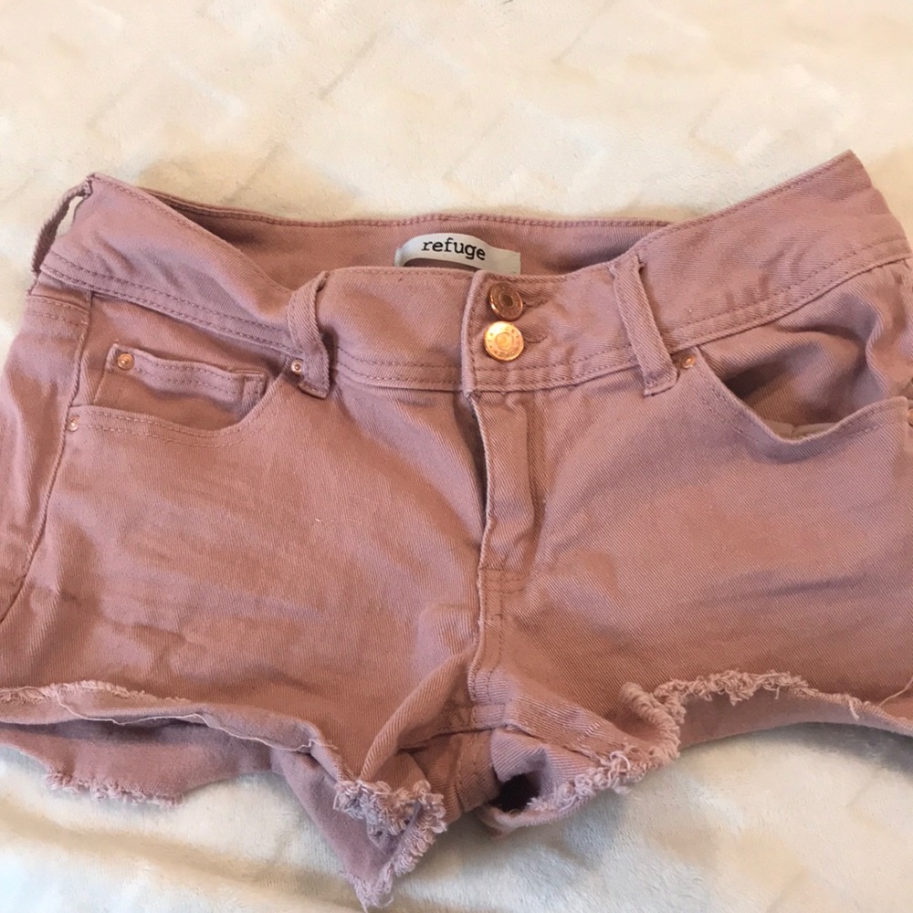 Pink Denim Shorts